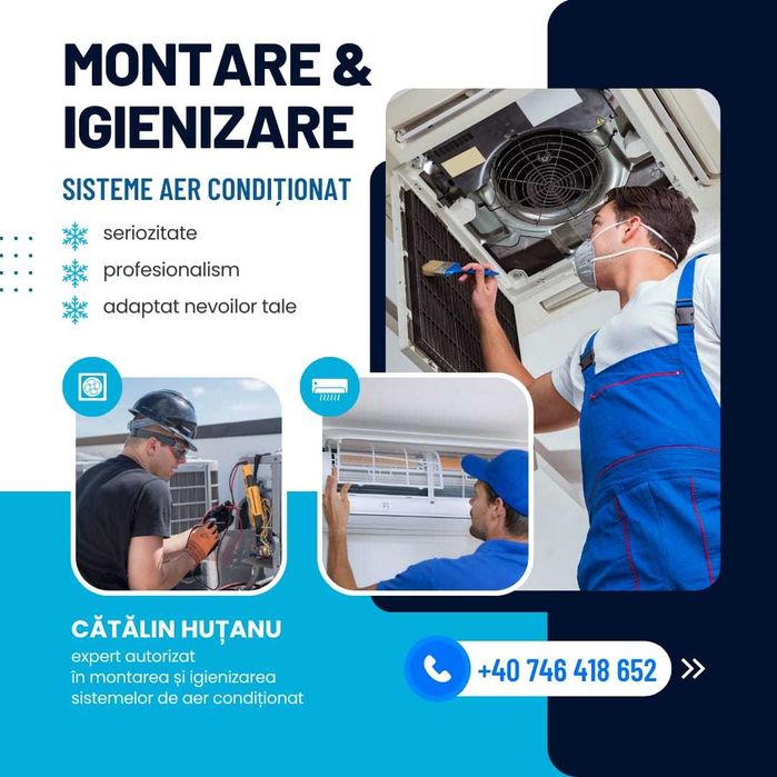 Montaj, igienizare si incarcare cu freon aer conditionat