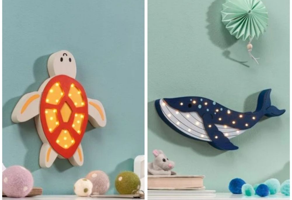 Декоративна дървена led лампа за детска стая