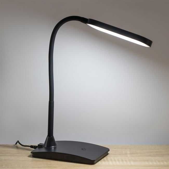 Lampa de Birou Neagra cu LED Functie Tactila & USB