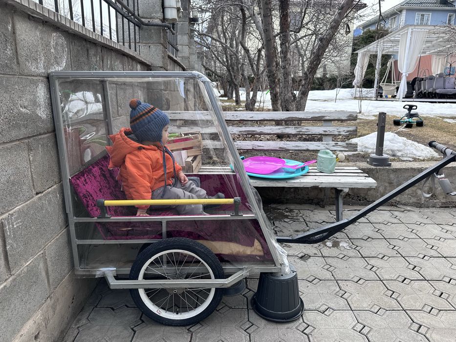 Прогулочная вело коляска