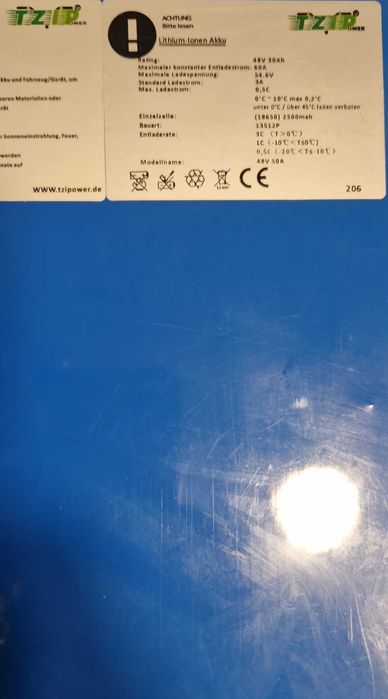 Baterie trotineta li-ion 48v 30ap