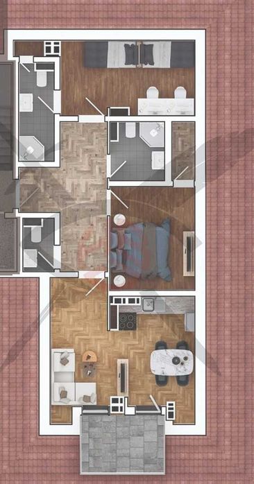 Тристаен апартамент в ж.к. Лозенец № 652-27866