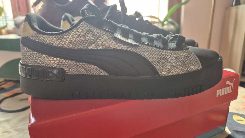 Puma - Спортни обувки Jada Snake Premium от еко кожа, Черен/Сребрист/Златист