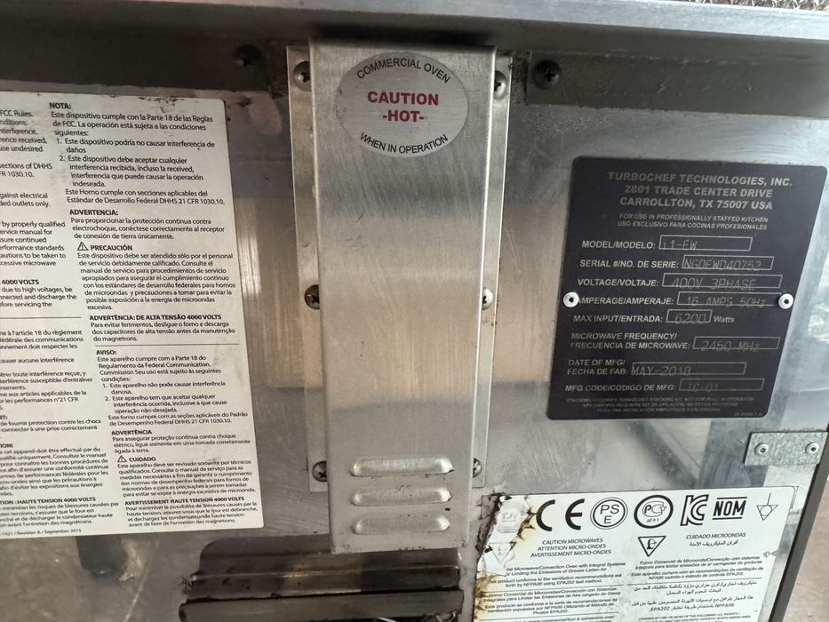 Turbochef печка.