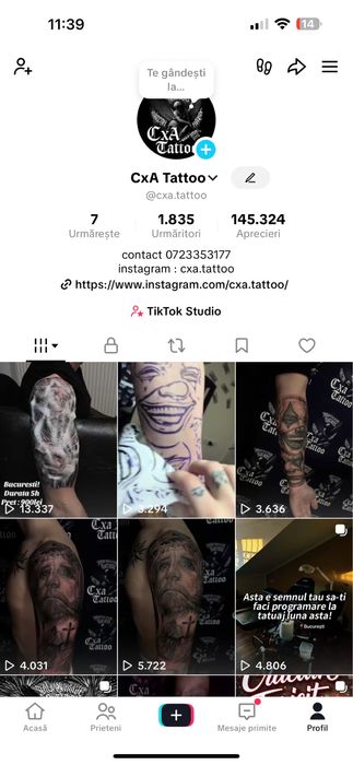 Tatuaje Bucuresti (Raspund doar pe WhatsApp)