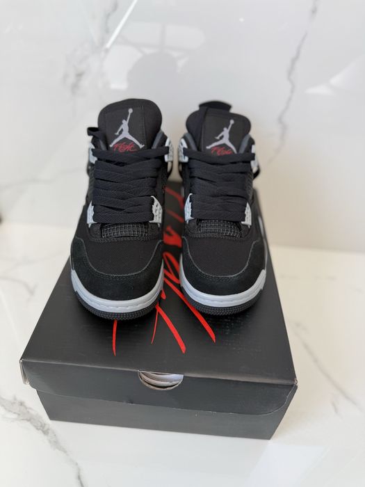 Air Jordan 4 Retro Black Canvas Full Box SE