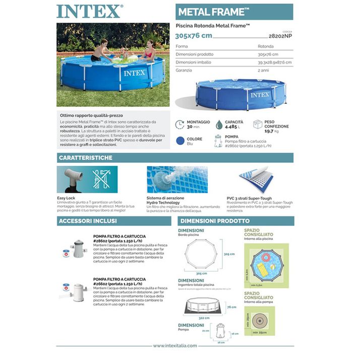 Басейн Ф305X76CM INTEX