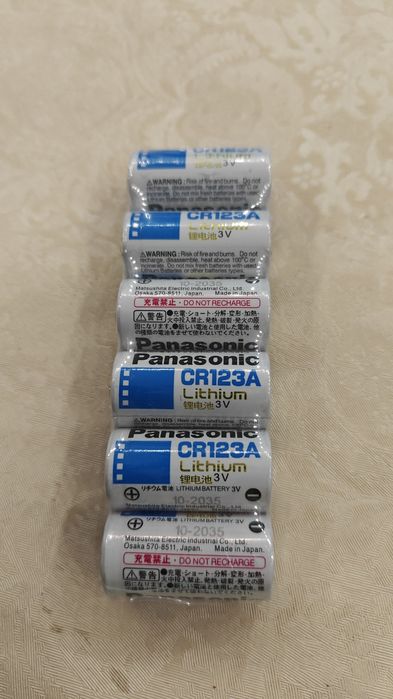 Panasonic CR123A батарейки 6 шт