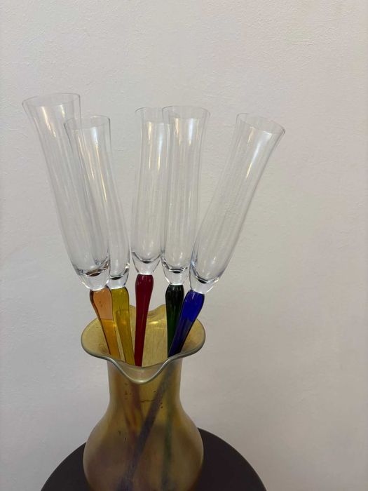 Set sase piese cristal de MURANO Italia bibelouri bibelou statueta ieftin
