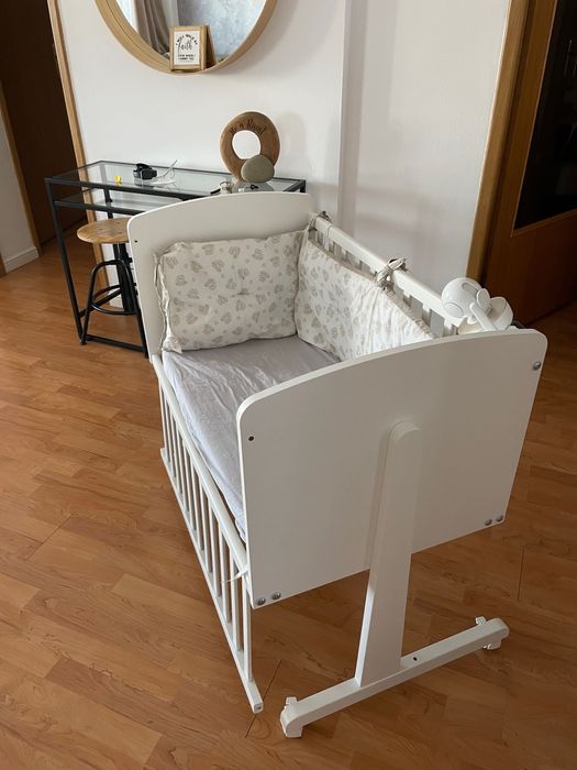 Pat bebe lemn nuc co sleeper Ninna - 1600lei in magazin