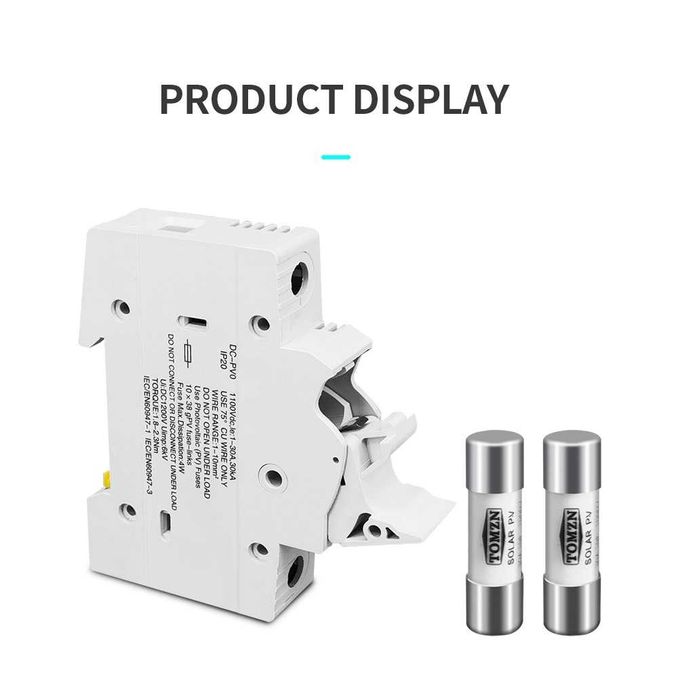 Soclu siguranta fuzibila fara LED  1000VDC, 32A, 1P, 10x38mm