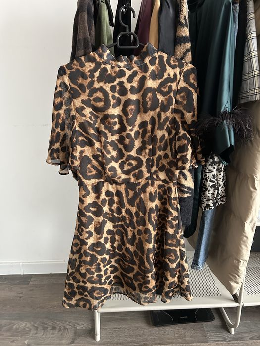 Леопардова рокля лека ефирна материя