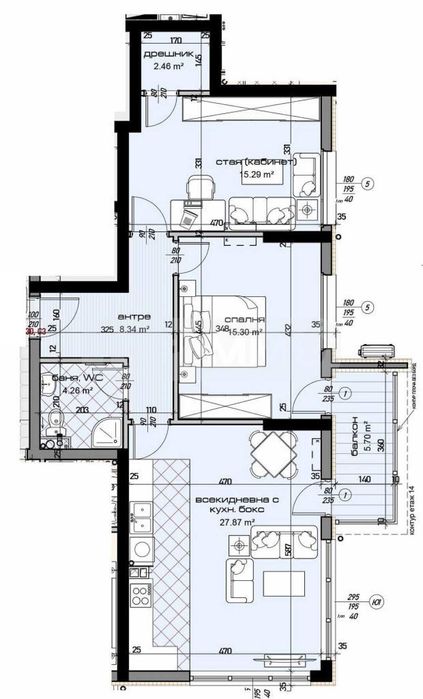 Продава се Тристаен апартамент в Варна, Гръцка махала - 113 кв.м за 868 €/кв.м - Снимка #6