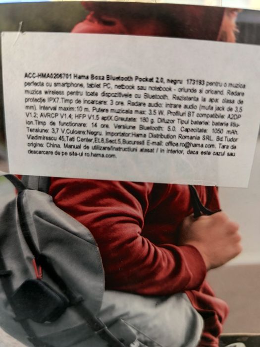 Hama Boxa Bluetooth Pocket 2.0 - sigilată