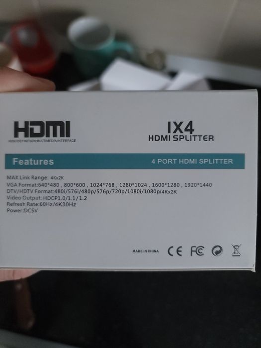 Hdmi Splitter 1 in 4 4k hdr 2k cablu
