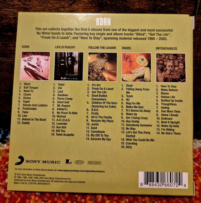 KORN - colectie 5 CD-uri