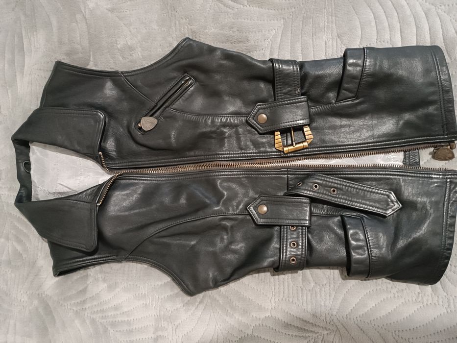 Кожаные брюки, кожаный жилет