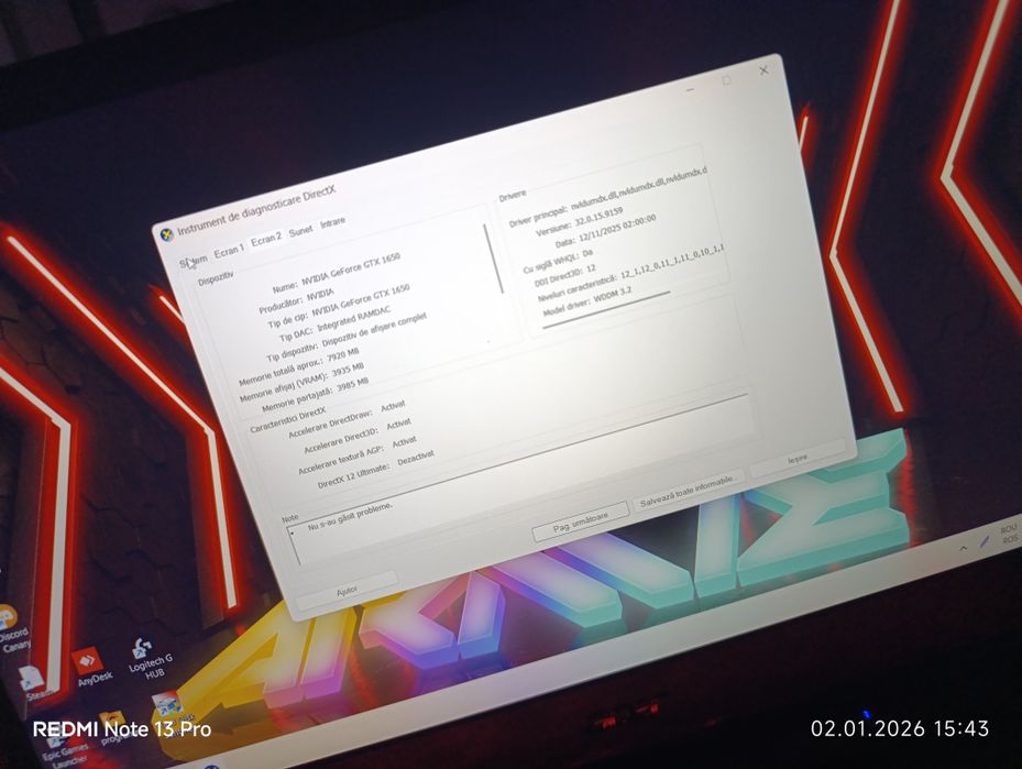 Acer Nitro 5 model AN515-57 i5-11400H | GTX 1650 | SSD 512 GB