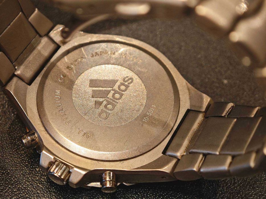 Мъжки часовник Adidas, 40 мм титан, кварц, дата, хронограф, запазен