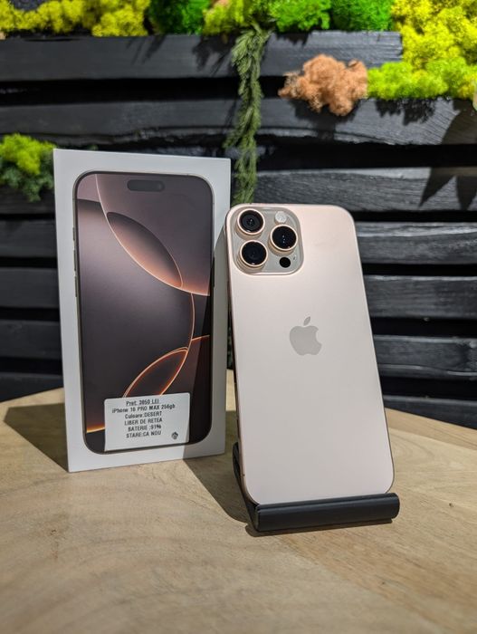 iPhone 16 Pro Max 256gb Desert Neverlocked Baterie 91%/Fact+Garantie