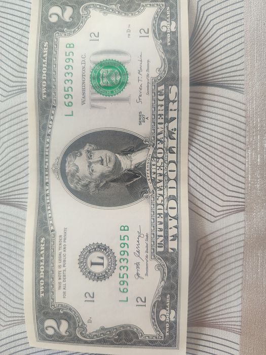 Продам 2-х долларовую купюру