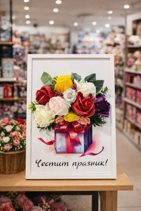 Картина със сапунени рози / подарък 8 март