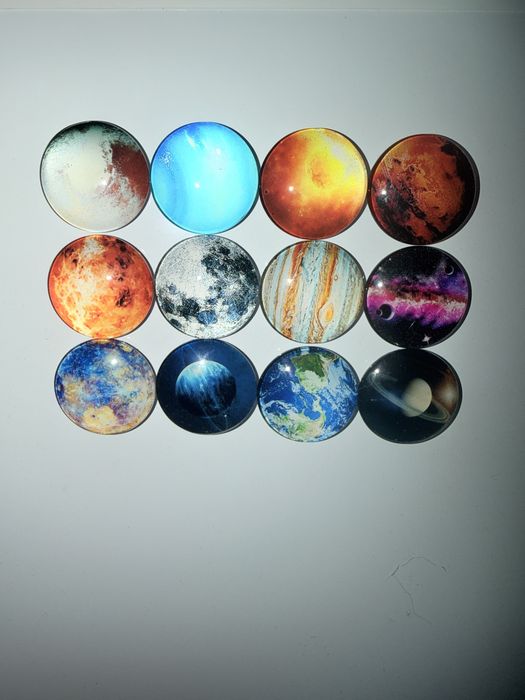 Стеклянные магниты 12 шт