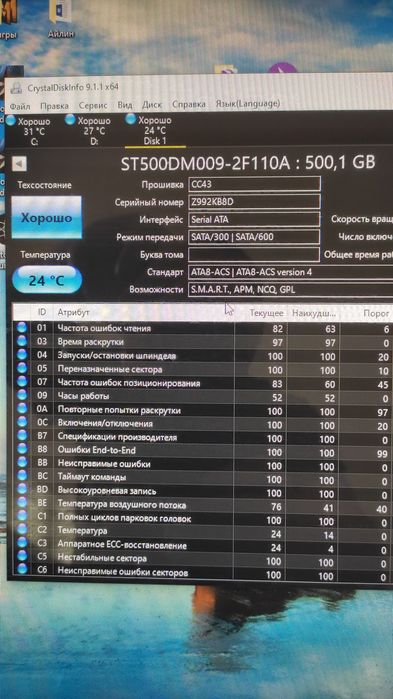 Жёсткий диск 500гб