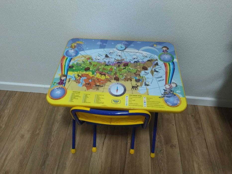 Набор мебели столик Стульик география С 3-Х ЛЕТ (НИКА, РОССИЯ)