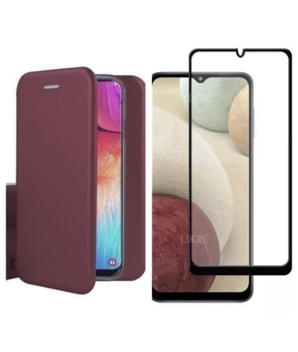 Husa Flip Portofel si Folie Sticla Samsung A22/A23/A15/A05/A16/A17/A26