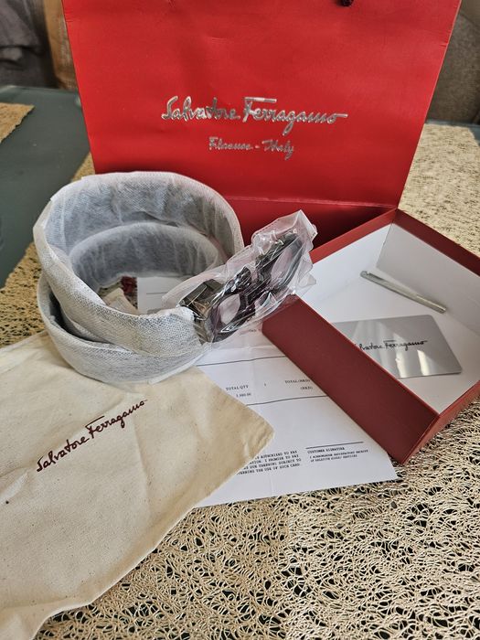 Луксозен  колан с дизайнерска  Salvatore Ferragamo