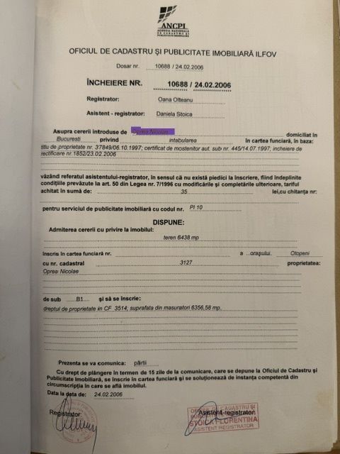 Super oferta, Teren Otopeni, 6438 mp, pretabil cartier residential, zona Cirpian Porumbescu, proiect 9 case