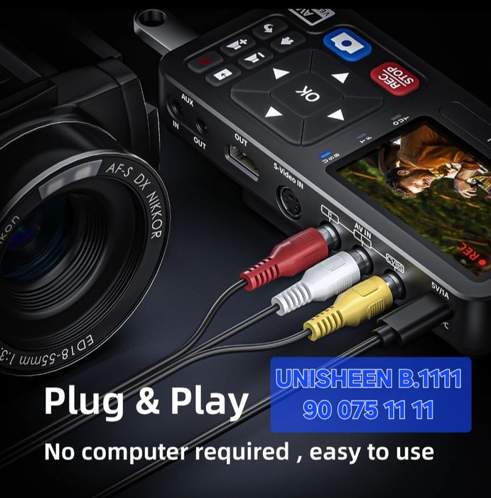 Unisheen UR230A | Оцифровка VHS видеокассет | запись на флешку