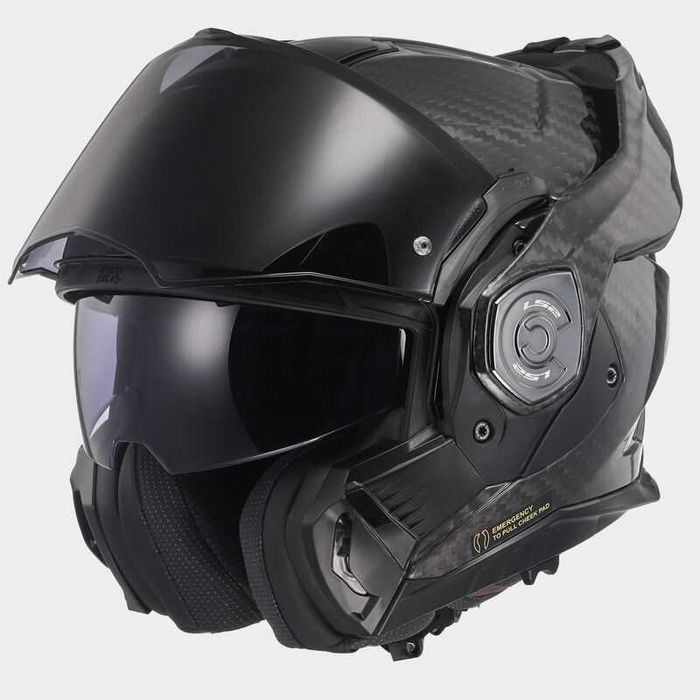 Нова Карбонова Модуларна Отваряема Мото Каска LS2 FF901 Advant X Carbon Solid - ECE 22.06, L и XL Размер