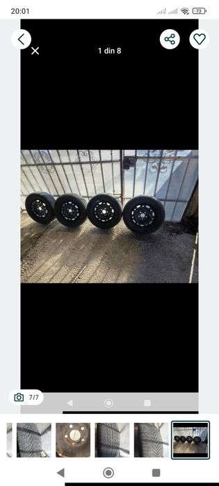 Vând jante de tabla cu cauciucuri  sau schimb