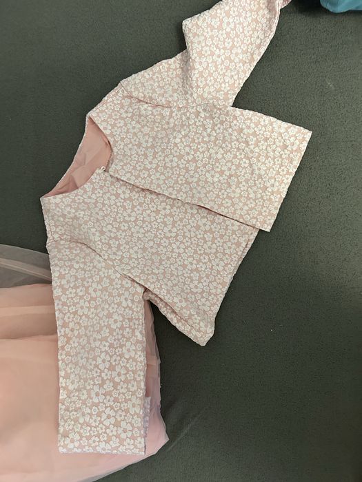 Детски комплект рокля, жилетка и обувки