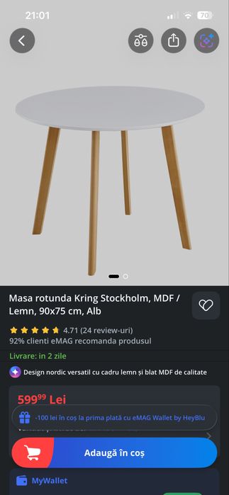 Set 4 scaune si masa Kring