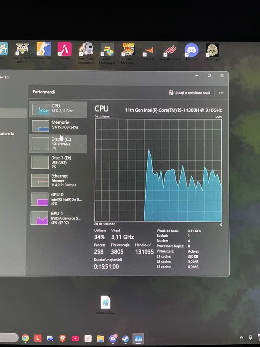 Lenovo IdeaPad Gaming 3 | GTX 1650 | 16GB RAM | Stare perfectă