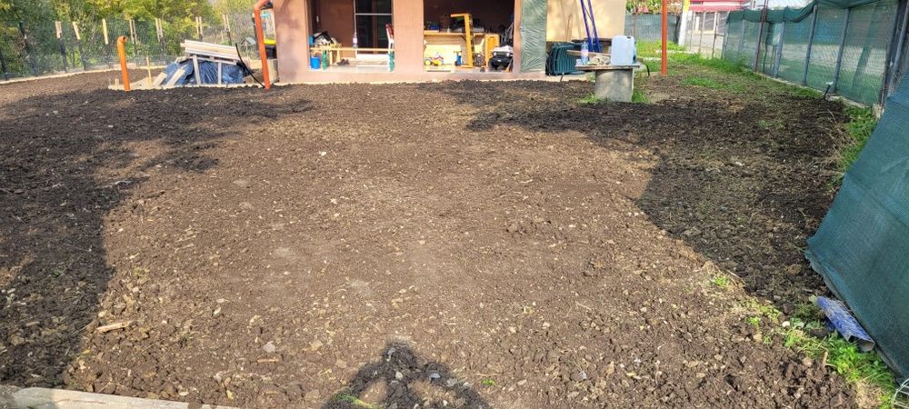 Nivelare îndreptare peluze, pregătire teren cu motocultor de 16cp