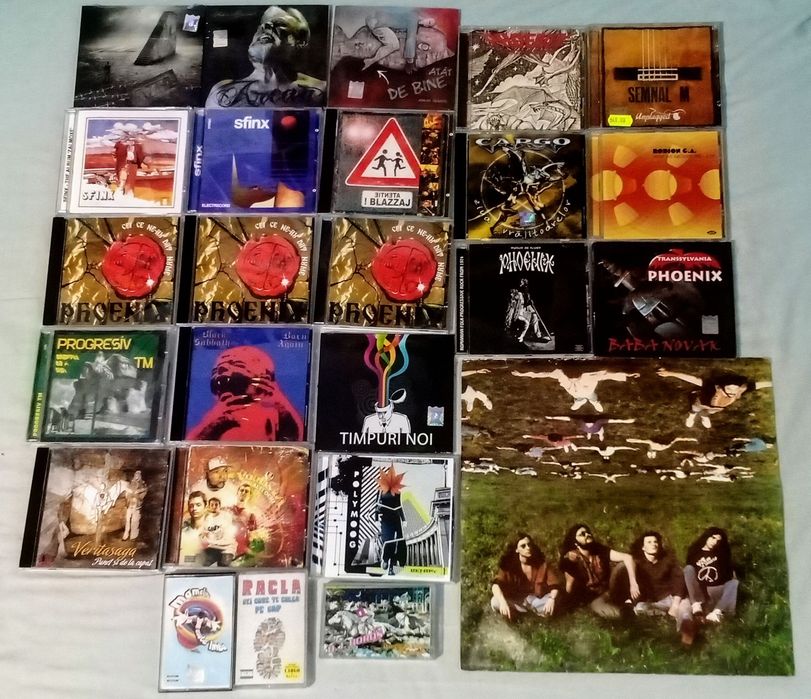 colectie cduri casete viniluri muzica romaneasca rock hip hop electro