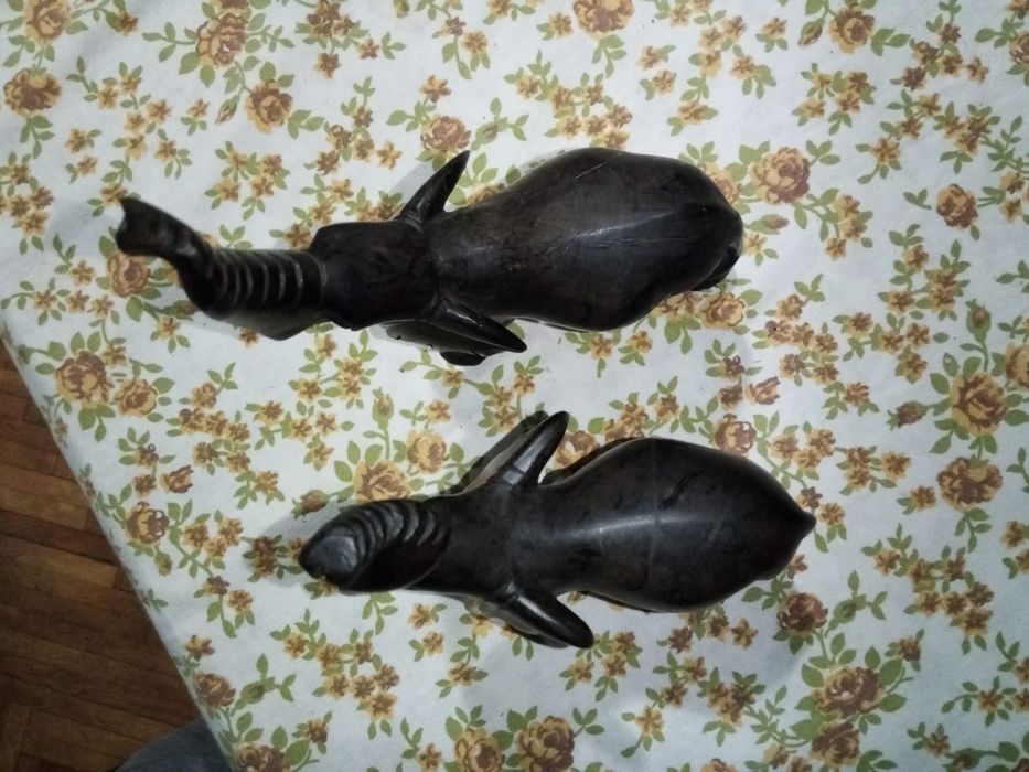 Elefanți mari lemn abanos