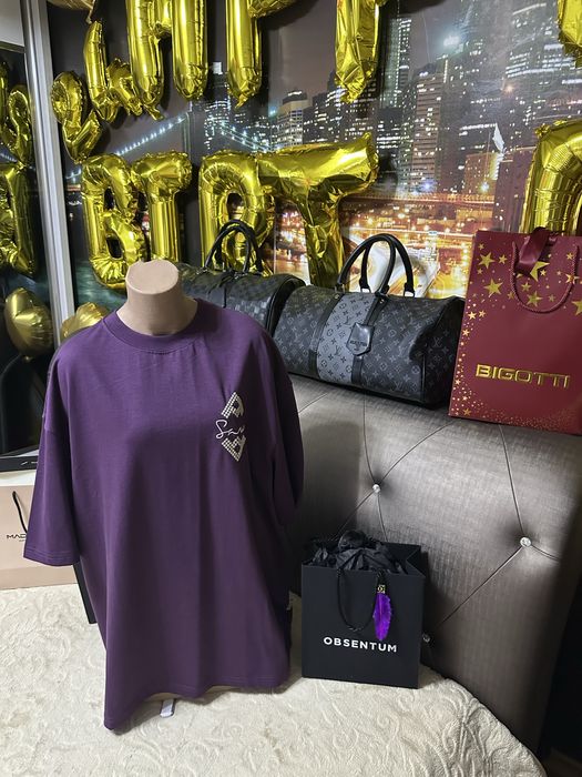 Tricou Saw Urbanity mov cu imprimeu premium.