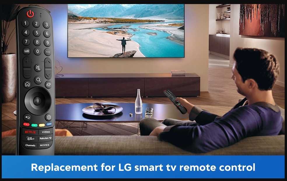 Telecomanda LG standard (NU Magic Remote) cu butoane Netflix, Rakuten