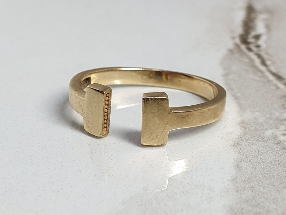 Inel din aur de 14K tip Tiffany – mărime 59 – 2,15 g