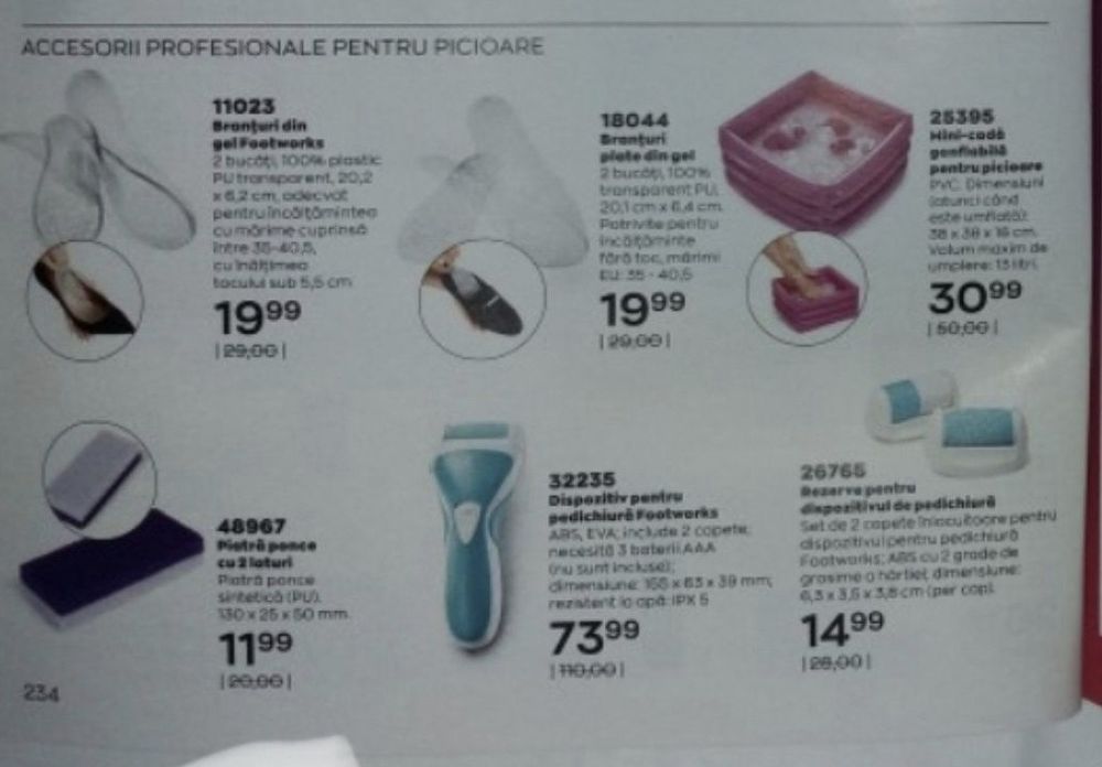 Mini cada gonflabila pentru picioare, Avon