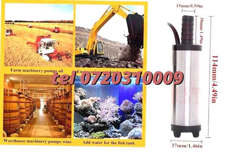 Pompa Electrica Auto 12v Transfer Combustibil Motorina Diesel Apa