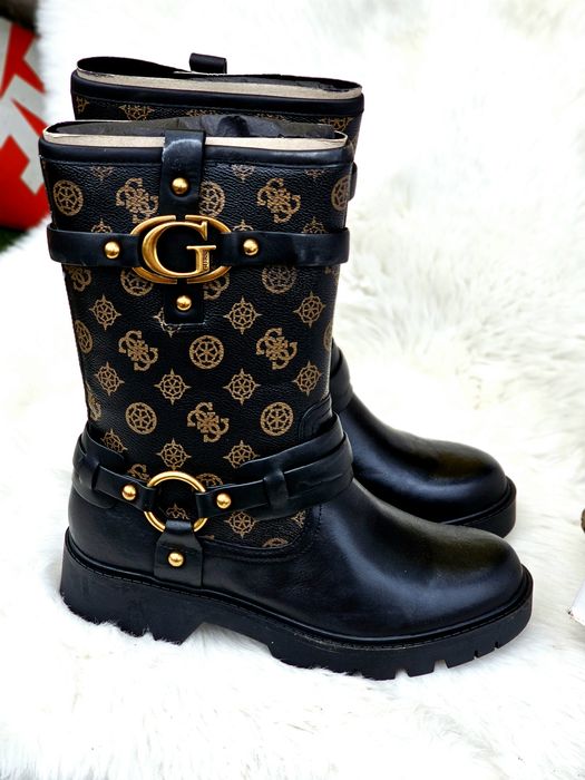 Guess оригинални дамски ботуши челси естествена кожа