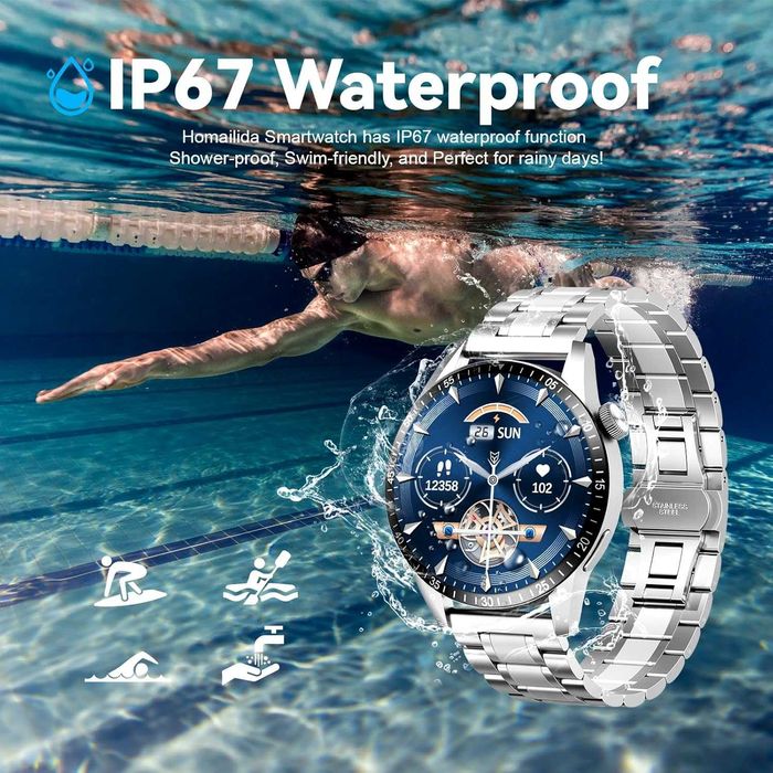 Ceas inteligent bărbați,răspuns/efect. apeluri, ceas fitness,sigilat