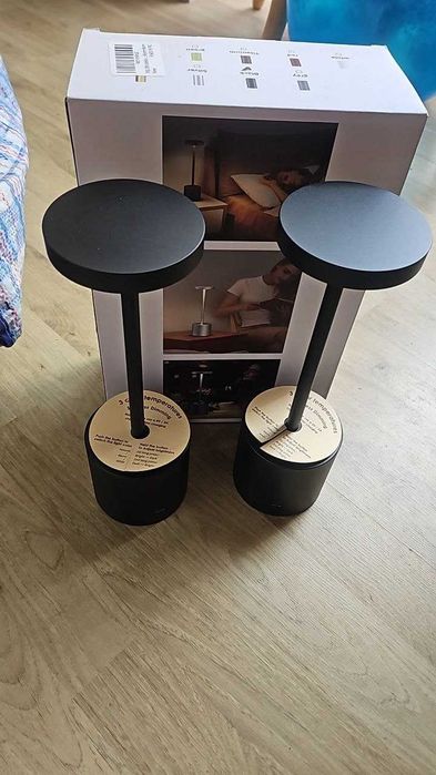 Комплект от 2 безжични LED настолни лампи, акумулаторни