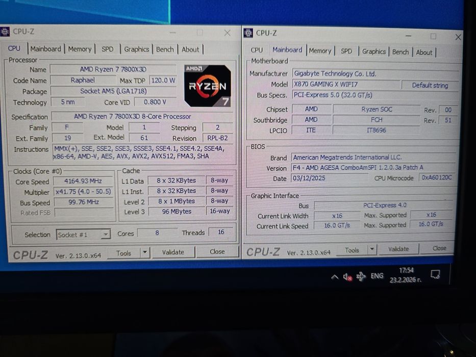 Gigabyte X870 Gaming X Wifi7 AM5 DDR5 дъно за Ryzen -НОВО